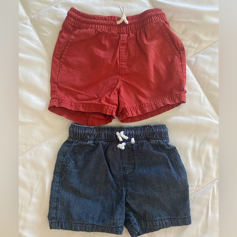 Gap Red Swimsuits & Cat&Jack Jean Shorts - 12M